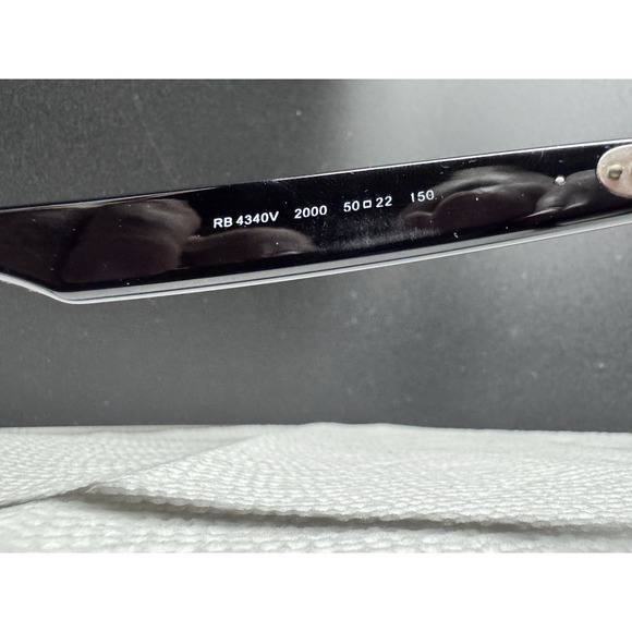 RAY-BAN RB 4340-V 2000 WAYFARER BLACK AUTHENTIC FRAMES EYEGLASSES 50-22 - Picture 5 of 5